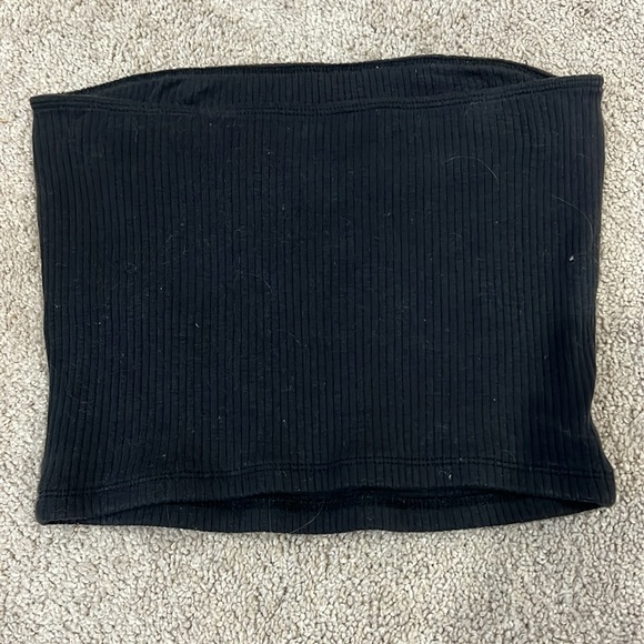 Hollister Ribbed Tube Top black size M cropped - Picture 3 of 3